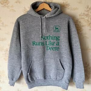 Vintage 80s John Deere Hoodie | Nothing Runs Like A Deere | Size Medium